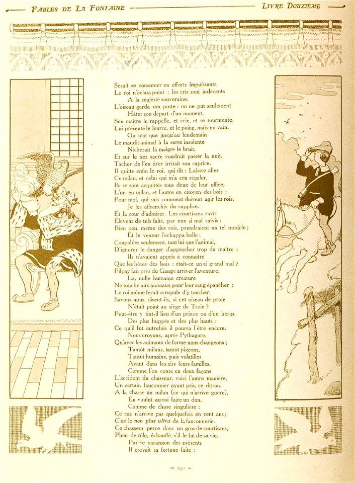 Rabier - Fables de La Fontaine - Le Milan, le Roi et le Chasseur 2