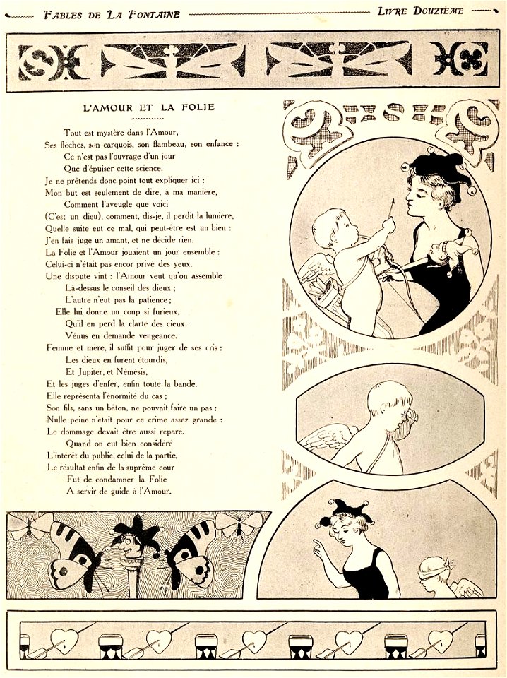 Rabier - Fables de La Fontaine - L'Amour et la Folie