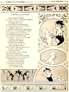Rabier - Fables de La Fontaine - L'Amour et la Folie