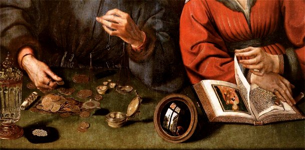 Quinten Massijs (I) - The Moneylender and his Wife (detail) - WGA14282
