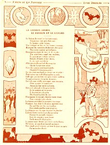 Rabier - Fables de La Fontaine - La Chauve-Souris, le Buisson et le Canard