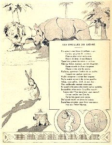 Rabier - Fables de La Fontaine - Les Oreilles du Lièvre