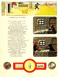 Rabier - Fables de La Fontaine - L'Ivrogne et sa femme