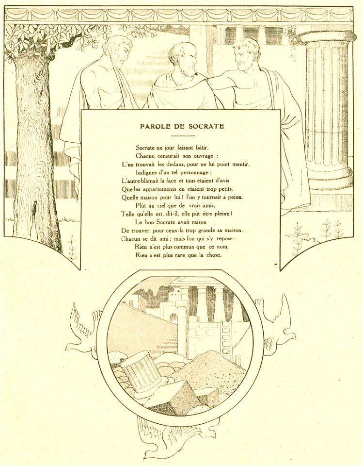 Rabier - Fables de La Fontaine - Parole de Socrate