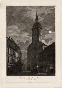 Radierung - ST PETER IN MÜNCHEN - Domenico Quaglio - um 1811