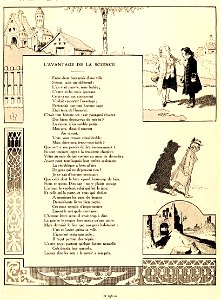 Rabier - Fables de La Fontaine - L'Avantage de la Science