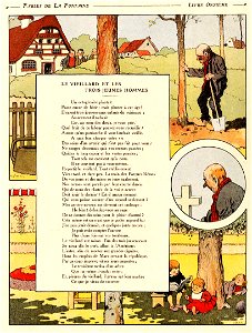 Rabier - Fables de La Fontaine - Le Vieillard et les Trois Jeunes Hommes