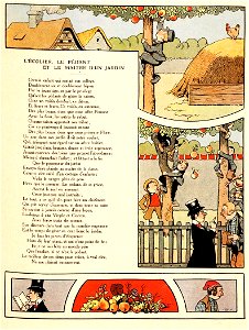 Rabier - Fables de La Fontaine - L'Écolier, le Pédant et le Maître d'un jardin
