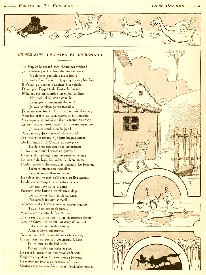 Rabier - Fables de La Fontaine - Le Fermier, le Chien et le Renard 1