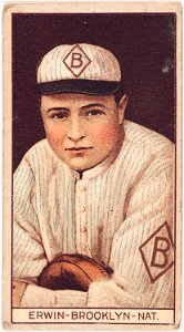 R. E. Erwin, Brooklyn Dodgers, baseball card portrait LCCN2008677444