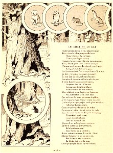 Rabier - Fables de La Fontaine -Le Chat et le Rat 1