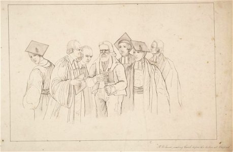 R.R. Jones reading Greek before the tutors at Oxford