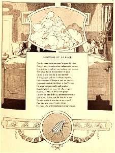 Rabier - Fables de La Fontaine - L'Homme et la Puce