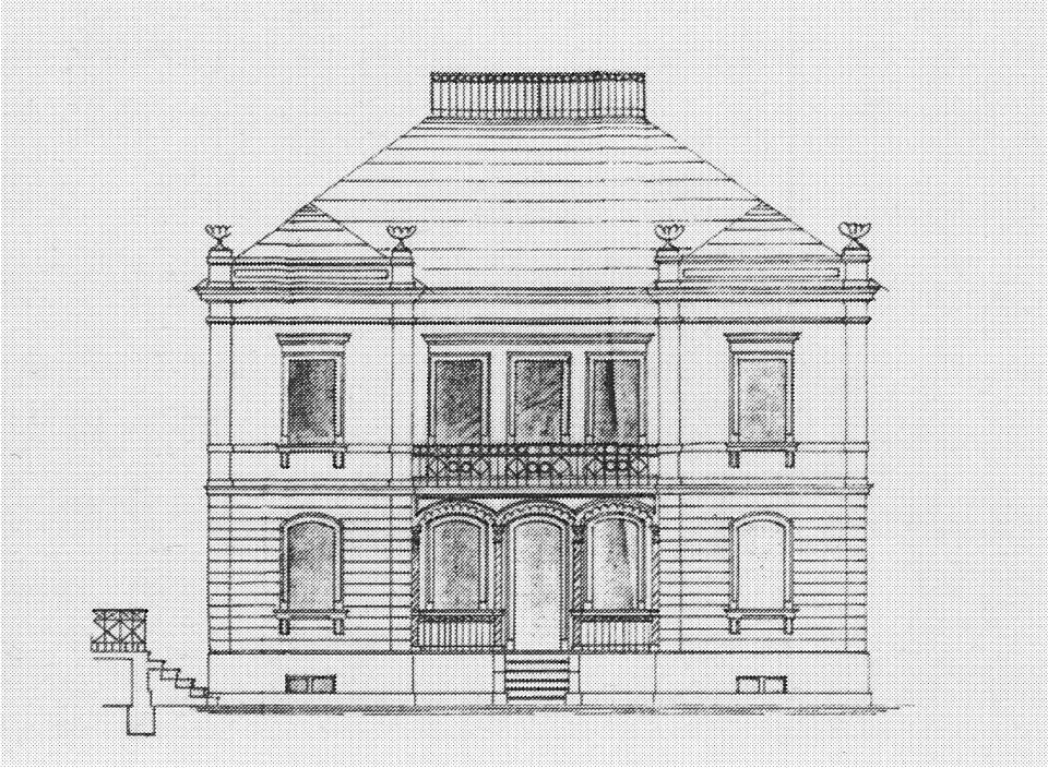 Radebeul Mietvilla Jacob Traugott Petzold Bauzeichnung 1877
