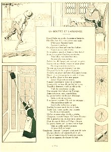 Rabier - Fables de La Fontaine - La Goutte et l'Araignée