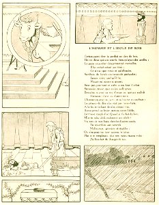 Rabier - Fables de La Fontaine - L'Homme et l'Idole de bois