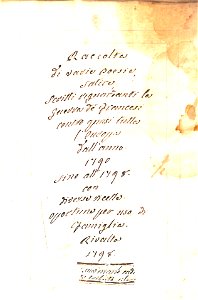 Raccolta di varie poesie, satire, scritti riguardanti la guerra de' francesi contro quais tutta l'Europa dall'anno 1790 sino al 1798. Con diverse ricette opportune per uso di famiglia. Free illustration for personal and commercial use.