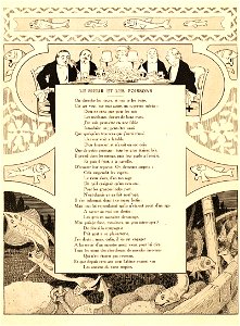 Rabier - Fables de La Fontaine - Le Rieur et les Poissons