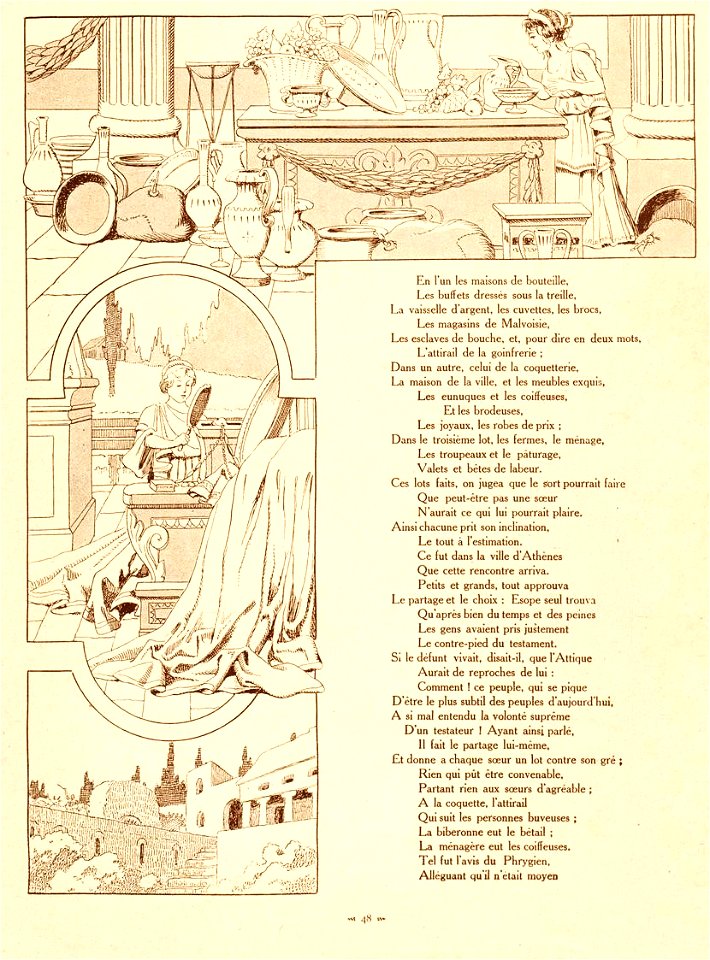 Rabier - Fables de La Fontaine - Testament expliqué par Ésope 2