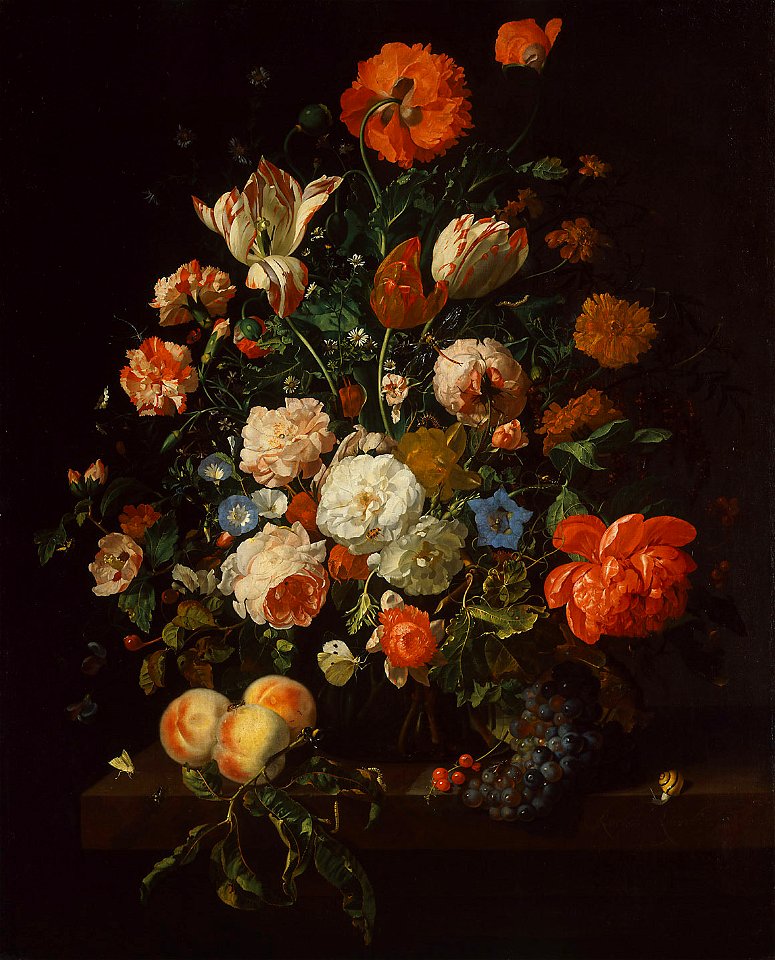 Rachel Ruysch, , Kunsthistorisches Museum Wien, Gemäldegalerie - Blumenstrauß - GG 572 - Kunsthistorisches Museum