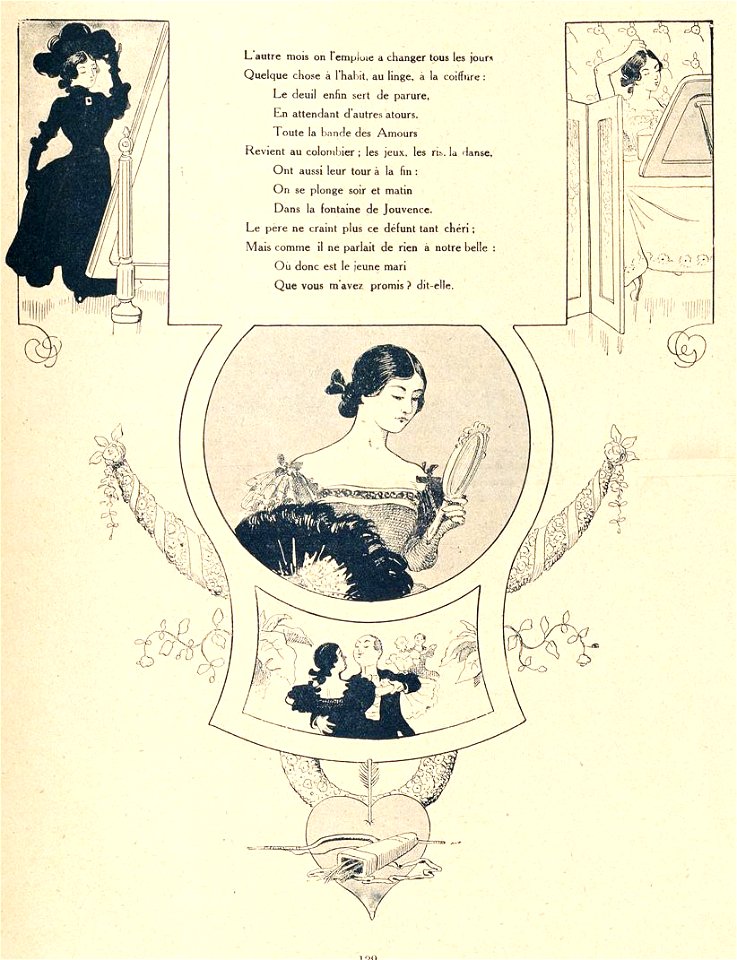 Rabier - Fables de La Fontaine - La Jeune Veuve 2
