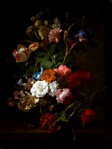 Rachel Ruysch - Vase with Flowers - 151 - Mauritshuis. Free illustration for personal and commercial use.