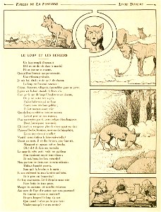 Rabier - Fables de La Fontaine - Le Loup et les Bergers