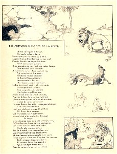 Rabier - Fables de La Fontaine - Les Animaux malades de la peste