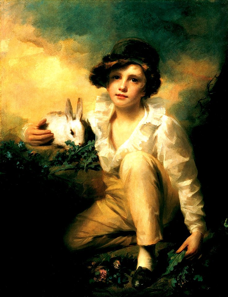 Raeburn, Henry - Boy and Rabbit - 1814, contrast