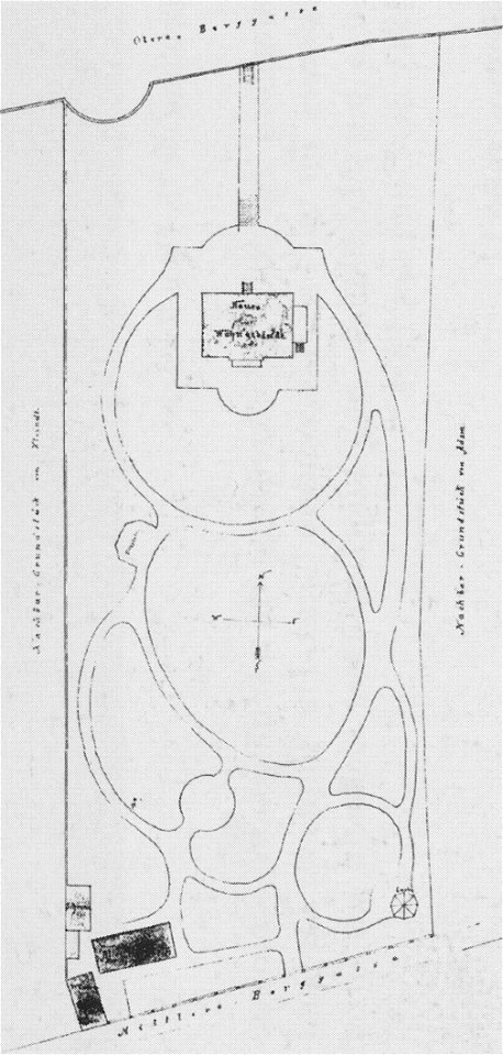 Radebeul Villa Anna Zischer Gartenplan 1873