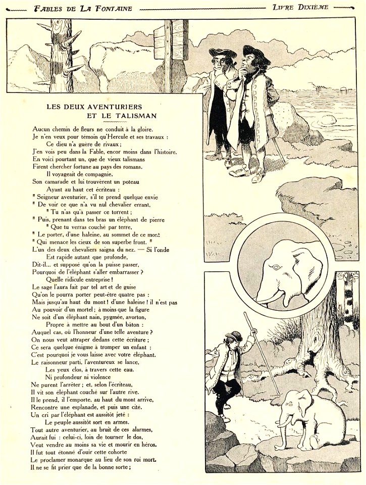 Rabier - Fables de La Fontaine - Les Deux Aventuriers et le Talisman 1