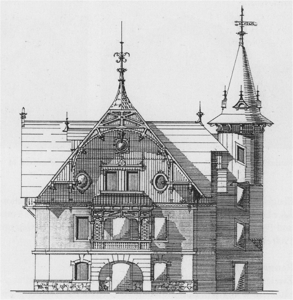 Radebeul Villa Friedrich Ernst Meißner Bauzeichnung 1898