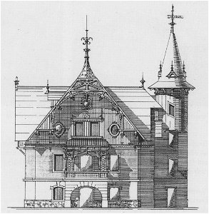 Radebeul Villa Friedrich Ernst Meißner Bauzeichnung 1898