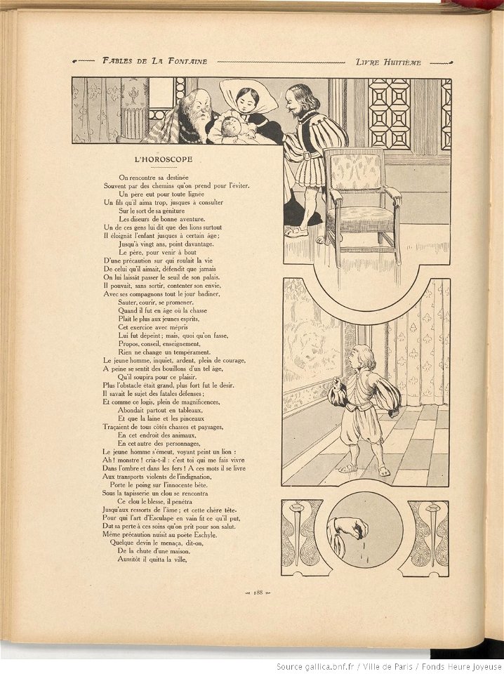 Rabier - Fables de La Fontaine - L'Horoscope 1