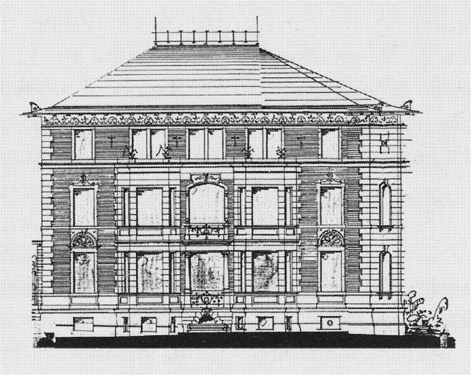 Radebeul Villa Viktoria Bauzeichnung 1889