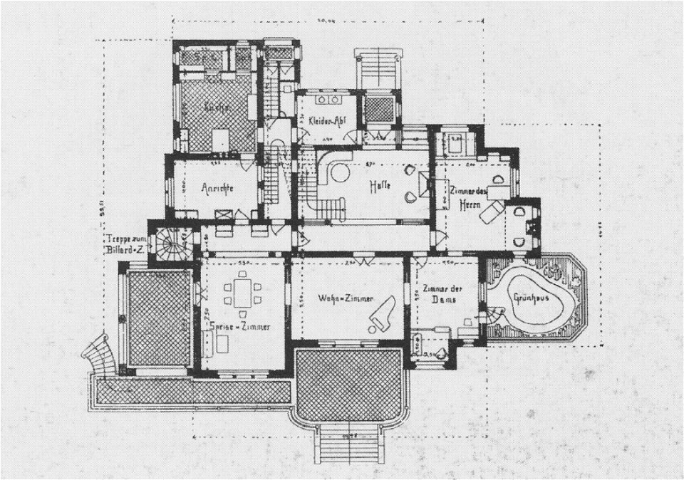 Radebeul Villa Kolbe Grundriss 1890