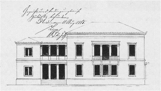 Radebeul Villa Hoflößnitzstraße 6 Bauzeichnung 1865