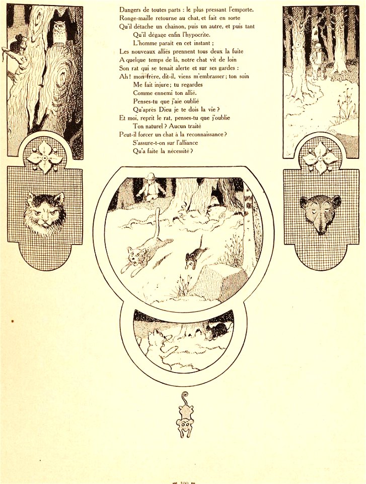 Rabier - Fables de La Fontaine -Le Chat et le Rat 2