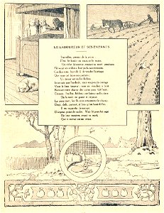 Rabier - Fables de La Fontaine - Le Laboureur et ses Enfants
