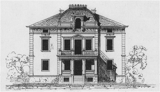 Radebeul Villa Obere Bergstraße 1 Bauzeichnung 1890