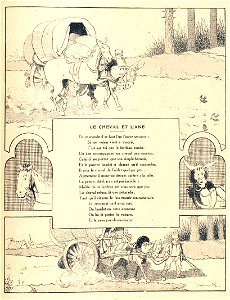 Rabier - Fables de La Fontaine - Le Cheval et l'Âne