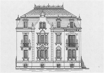 Radebeul Villa Emma (Oberlößnitz) Bauzeichnung 1898