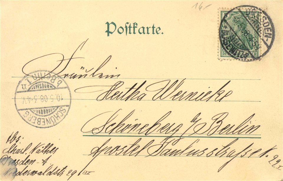 Radebeul, Sachsen - Rathaus und Schule (back) (Zeno Ansichtskarten)