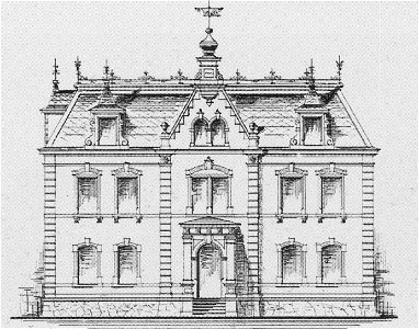 Radebeul Volksschulgebäude Oberkötzschenbroda Bauzeichnung 1901