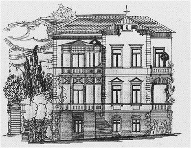 Radebeul Villa Hohe Straße 45 Bauzeichnung 1895