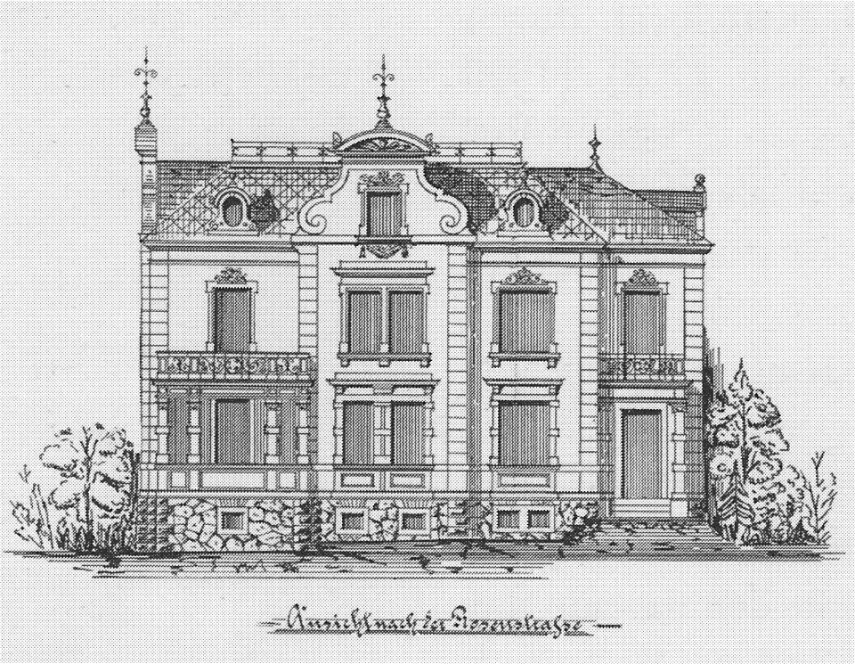 Radebeul Villa Rosenstraße 9 Bauzeichnung 1900