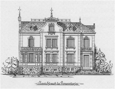 Radebeul Villa Rosenstraße 9 Bauzeichnung 1900
