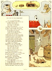 Rabier - Fables de La Fontaine - Le Chat et un vieux rat 1