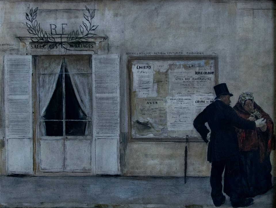 Les invités attendant la noce Jean-François Raffaëlli