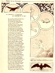 Rabier - Fables de La Fontaine - Le Corbeau, la Gazelle, la Tortue et le Rat 1